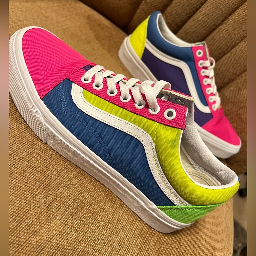 Vans Old Skool Neon Color Block - Women’s 8.5 / Men’s 7